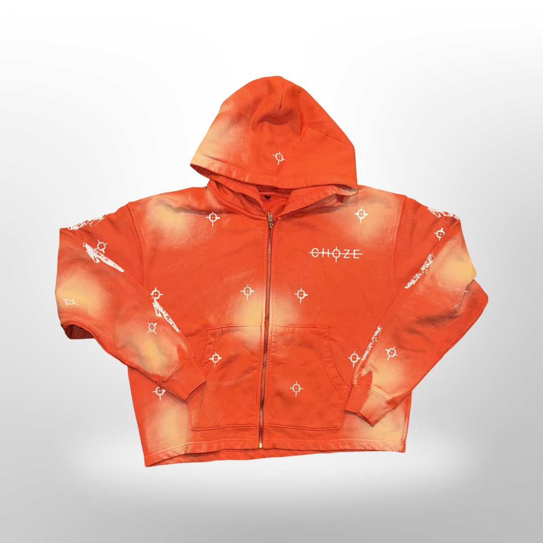 Choze Emblem Hoodie / Orange Sun-dye