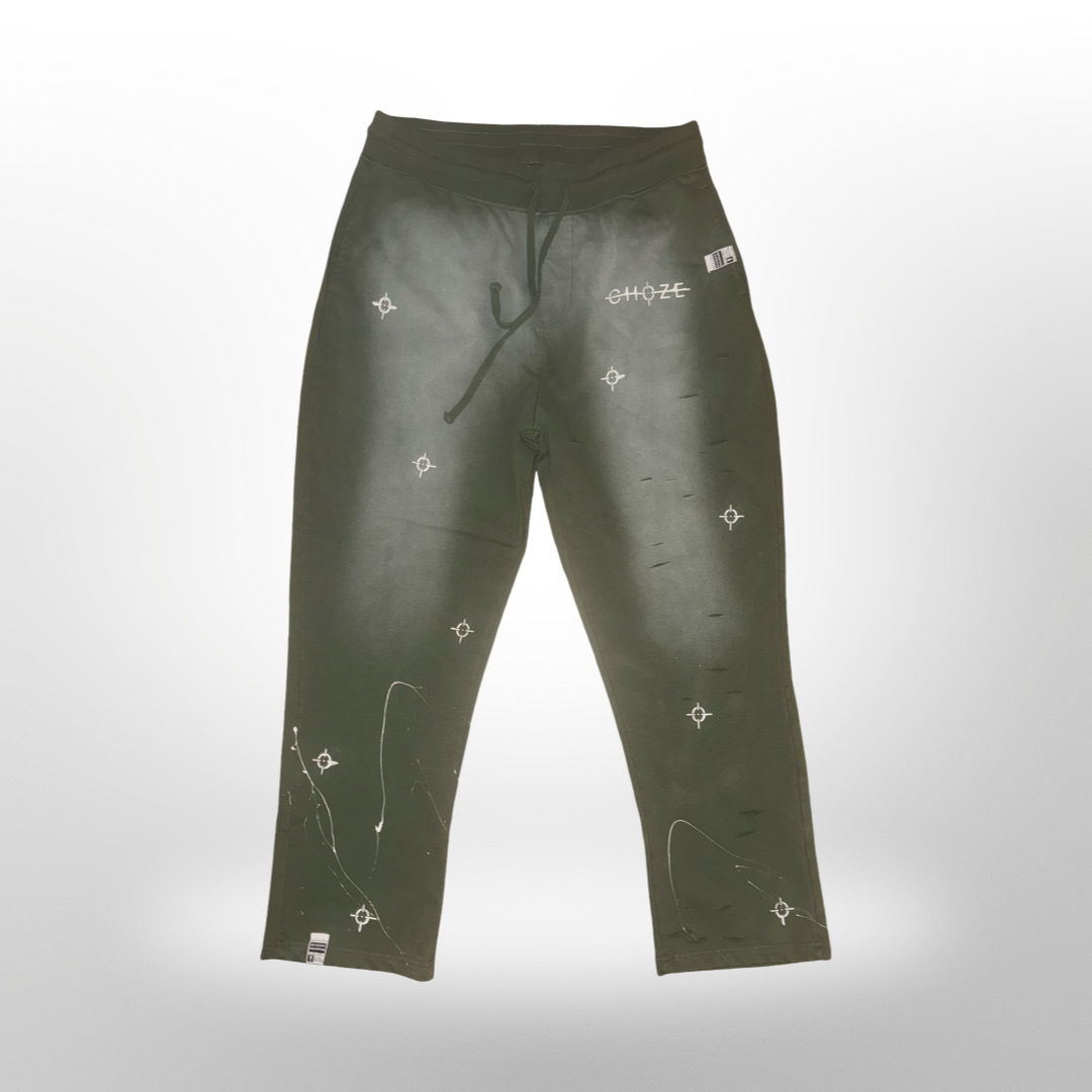 Choze Emblem Sweatpants / Forest Green - Sun-dye