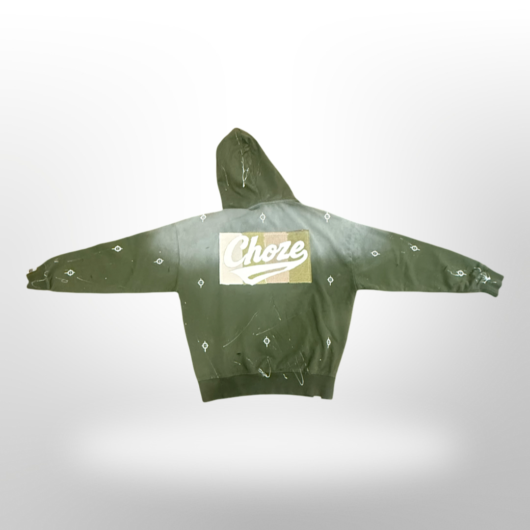 Choze Emblem Hoodie / Forest Green - Sun-dye