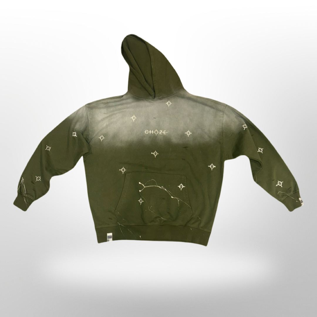 Choze Emblem Hoodie / Forest Green - Sun-dye